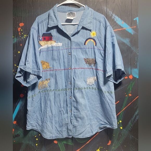 Vintage Talk of America Sportswear Button Up SZ 20 #126 - Picture 1 of 3